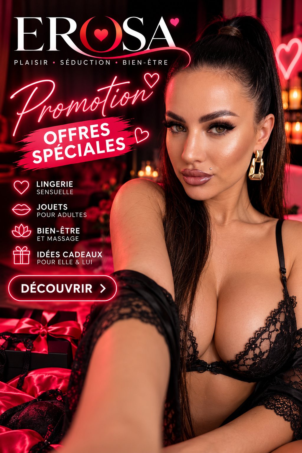 Promotion Érosa – offres spéciales lingerie sensuelle, bien-être et massage